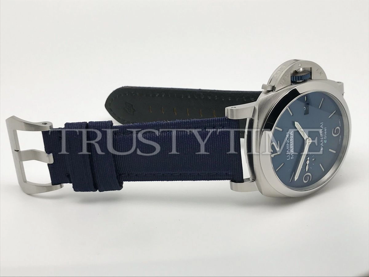 Копия часов Panerai Luminor 1950 Marina 3 Days Automatic eSteel Blue Profondo 44mm PAM01157