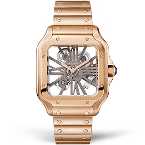 Копия часов Cartier Santos de Cartier Large Skeleton 40mm WHSA0016