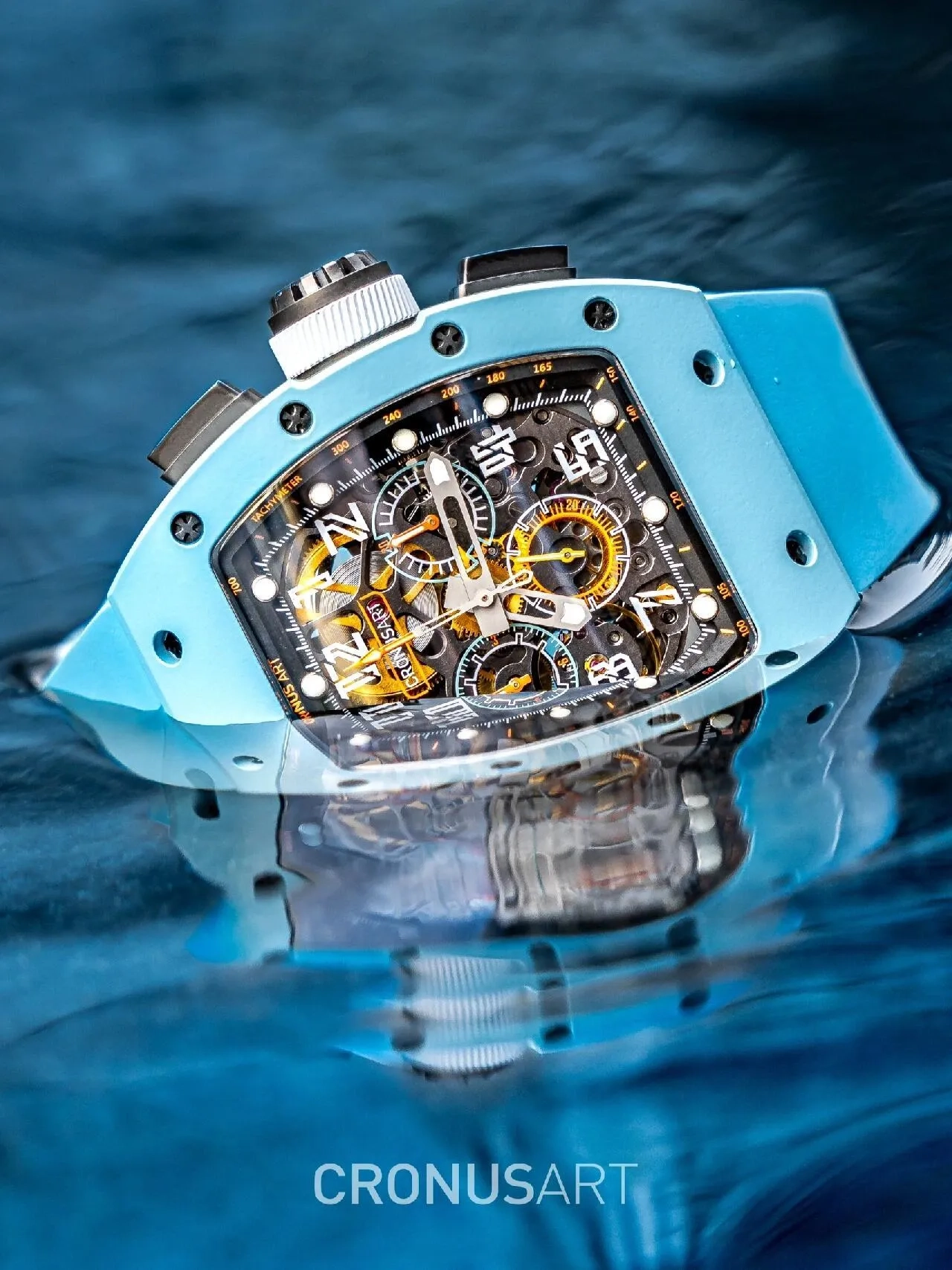 Копия часов CronusArt Carbon Watch CM09-015