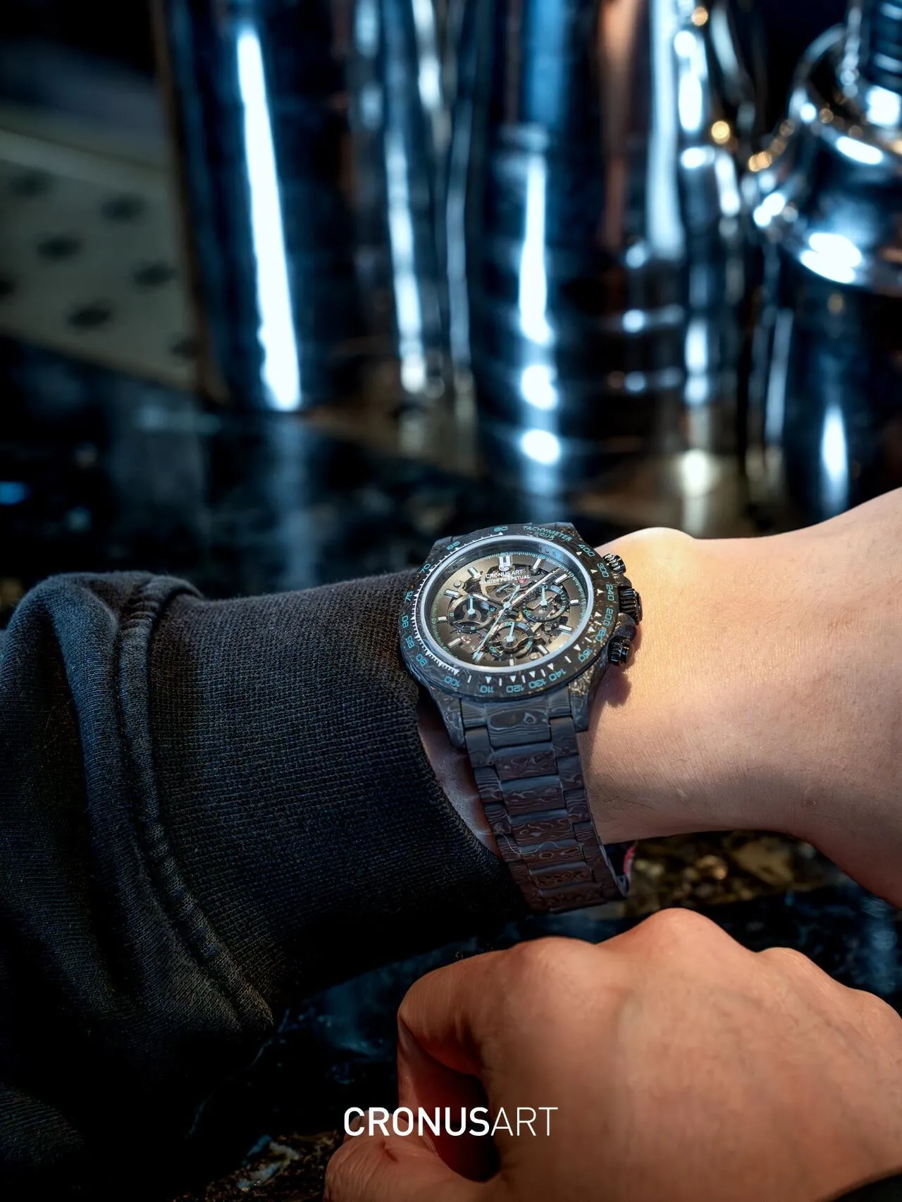Копия часов CronusArt NTPT Carbon Fiber Watch Limited edition CM016-027